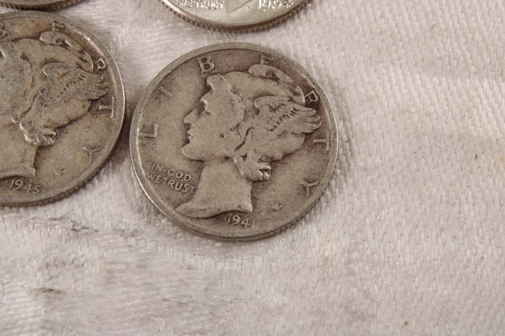 8 Roosevelt Silver Dimes, 2 Mercury Silver Dimes - 7