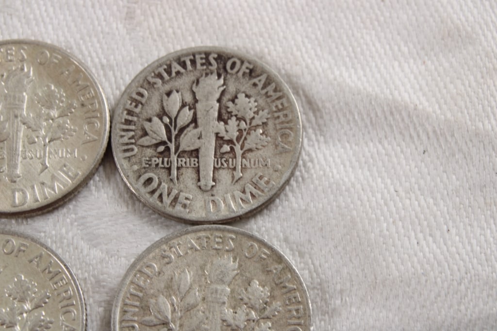 10 Roosevelt Silver Dimes - 12