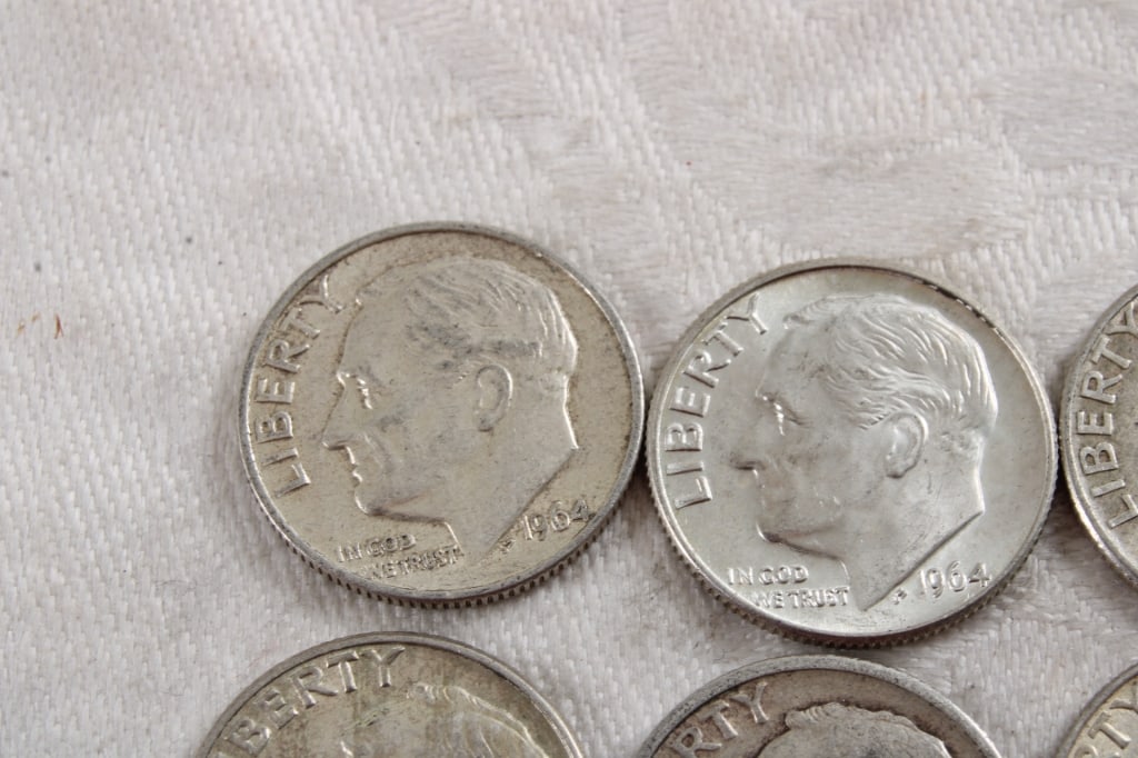 10 Roosevelt Silver Dimes - 2
