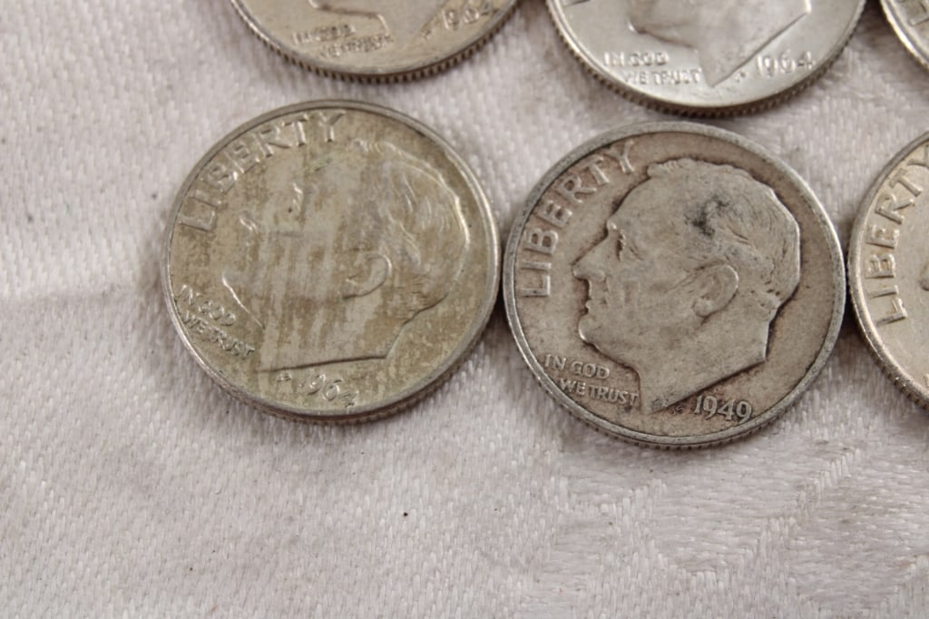 10 Roosevelt Silver Dimes - 3