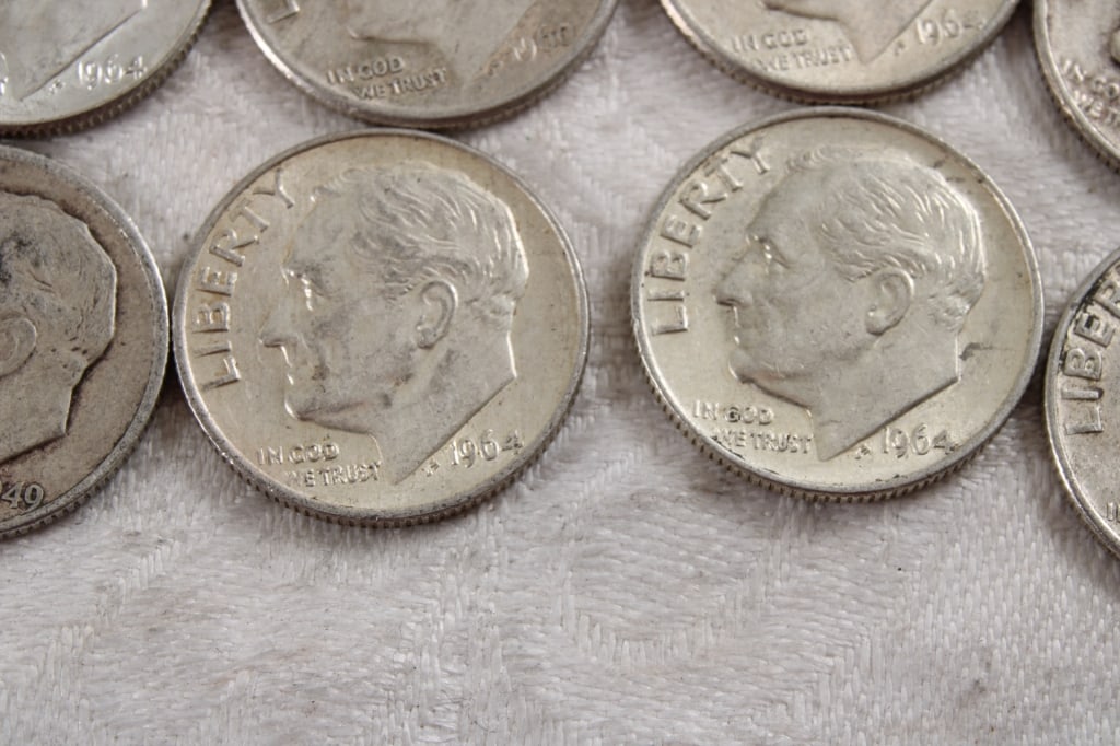 10 Roosevelt Silver Dimes - 5