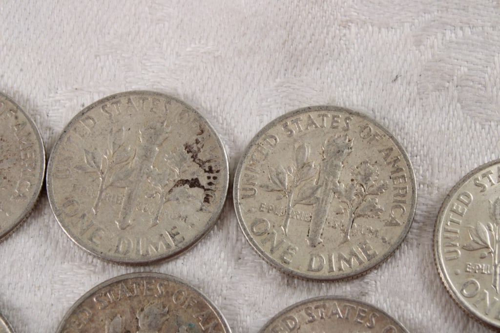 10 Roosevelt Silver Dimes - 10