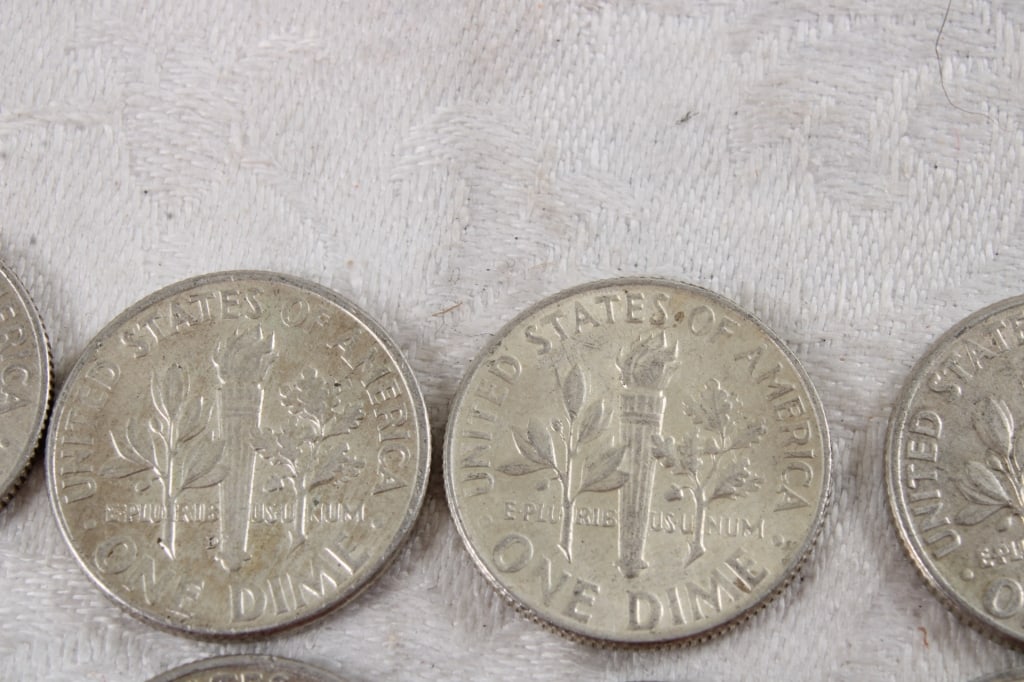 10 Roosevelt Silver Dimes - 10