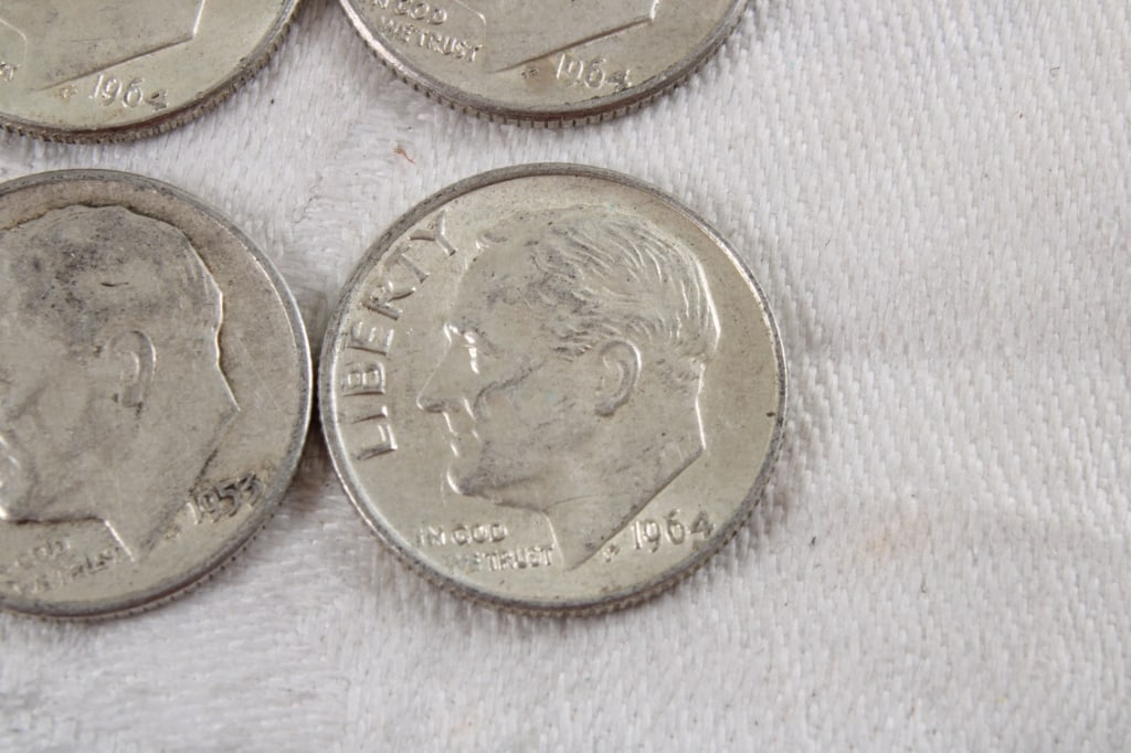 10 Roosevelt Silver Dimes - 7