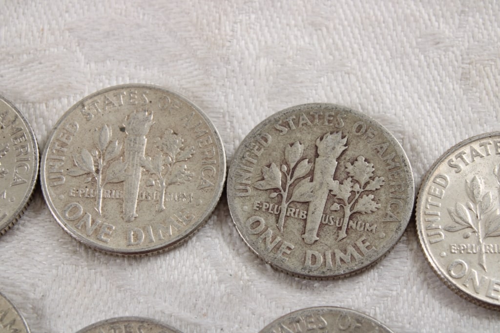 10 Roosevelt Silver Dimes - 10