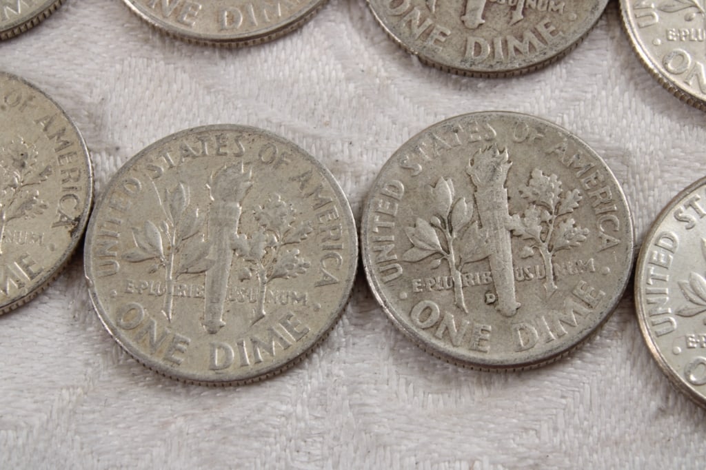 10 Roosevelt Silver Dimes - 11