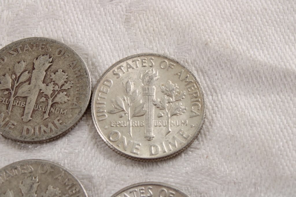 10 Roosevelt Silver Dimes - 12