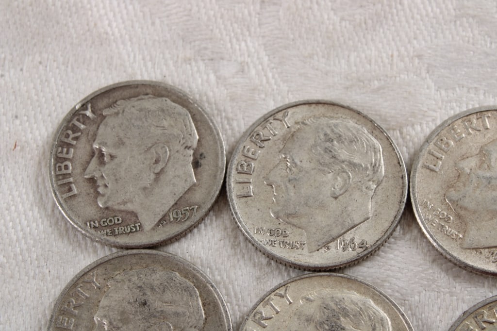 10 Roosevelt Silver Dimes - 2
