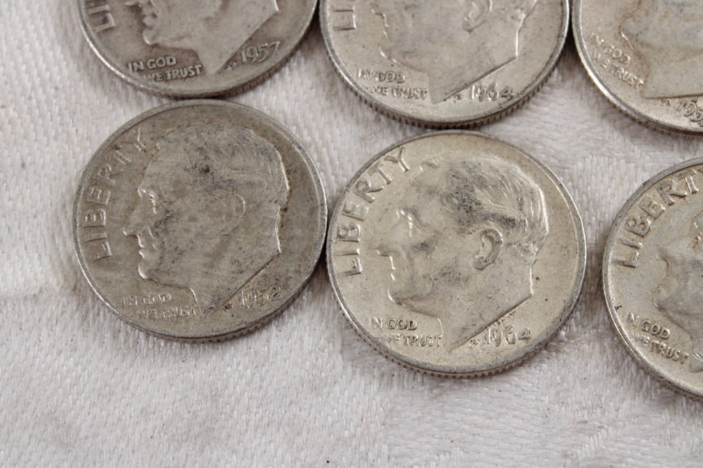 10 Roosevelt Silver Dimes - 3
