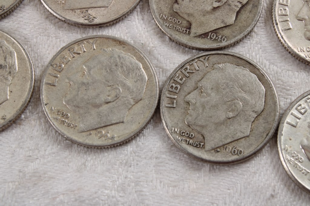 10 Roosevelt Silver Dimes - 5