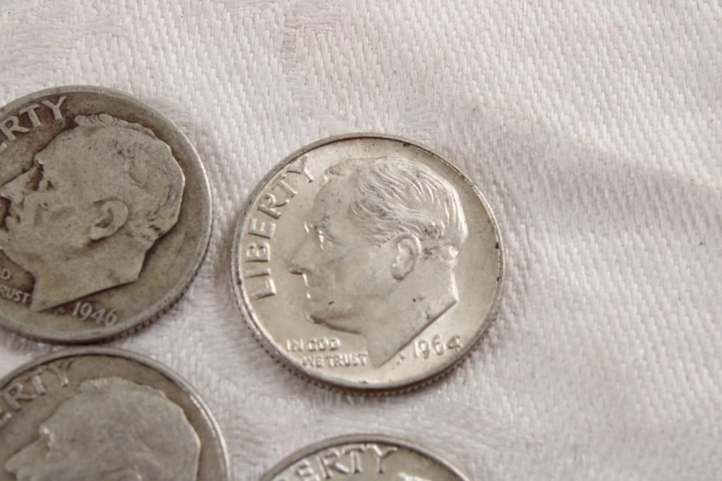 10 Roosevelt Silver Dimes - 6