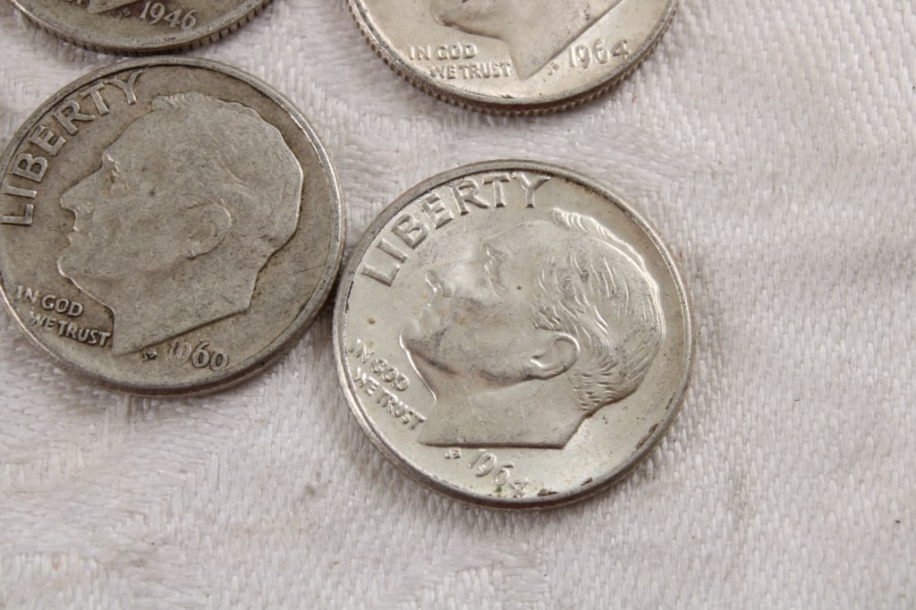 10 Roosevelt Silver Dimes - 7