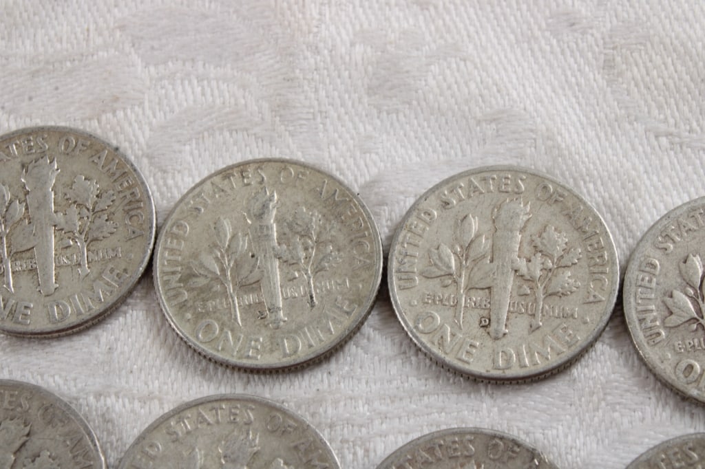 10 Roosevelt Silver Dimes - 10