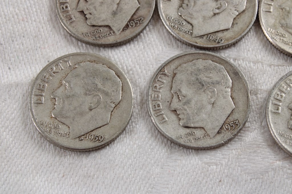 10 Roosevelt Silver Dimes - 3