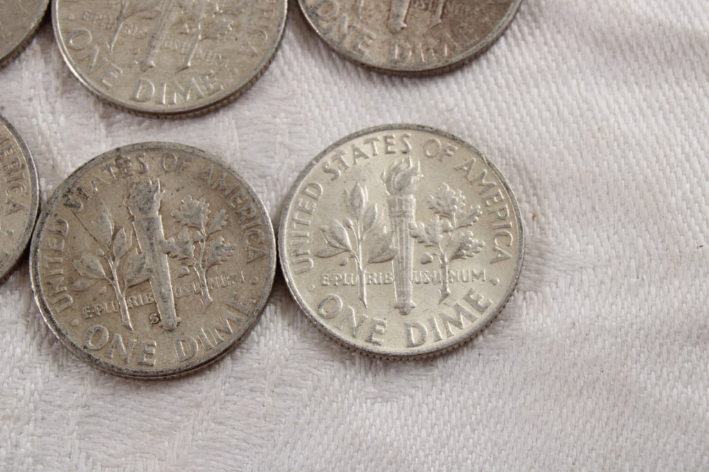 10 Roosevelt Silver Dimes - 13