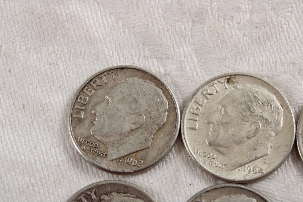 10 Roosevelt Silver Dimes - 2