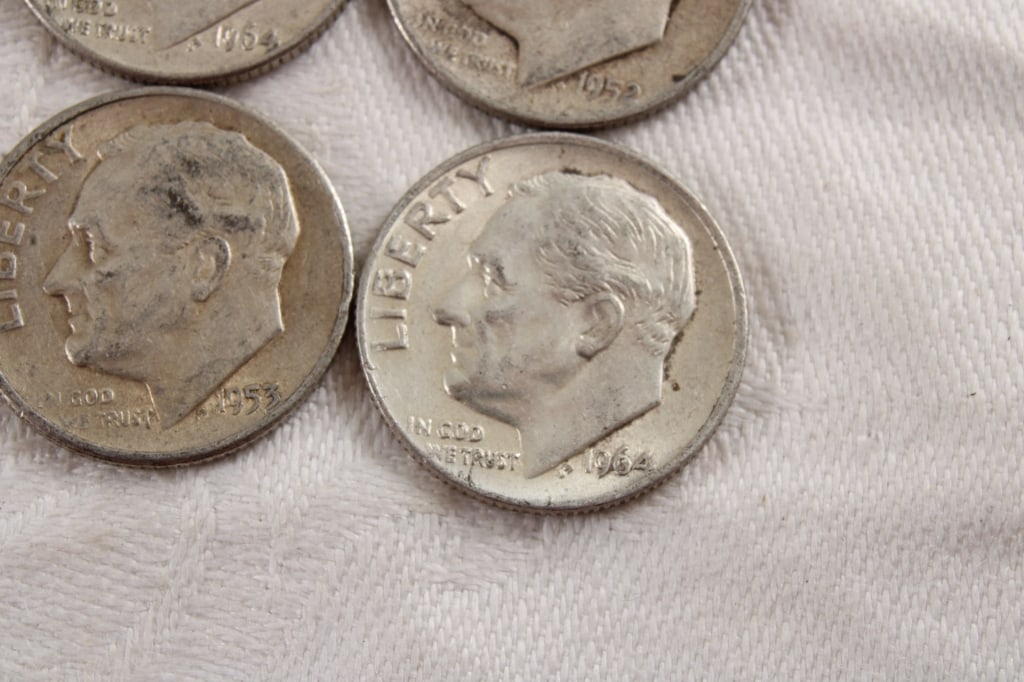 10 Roosevelt Silver Dimes - 7