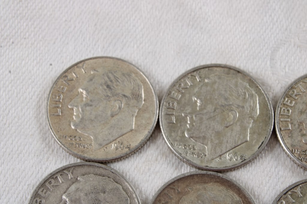 10 Roosevelt Silver Dimes - 2