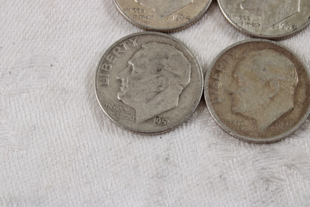 10 Roosevelt Silver Dimes - 3