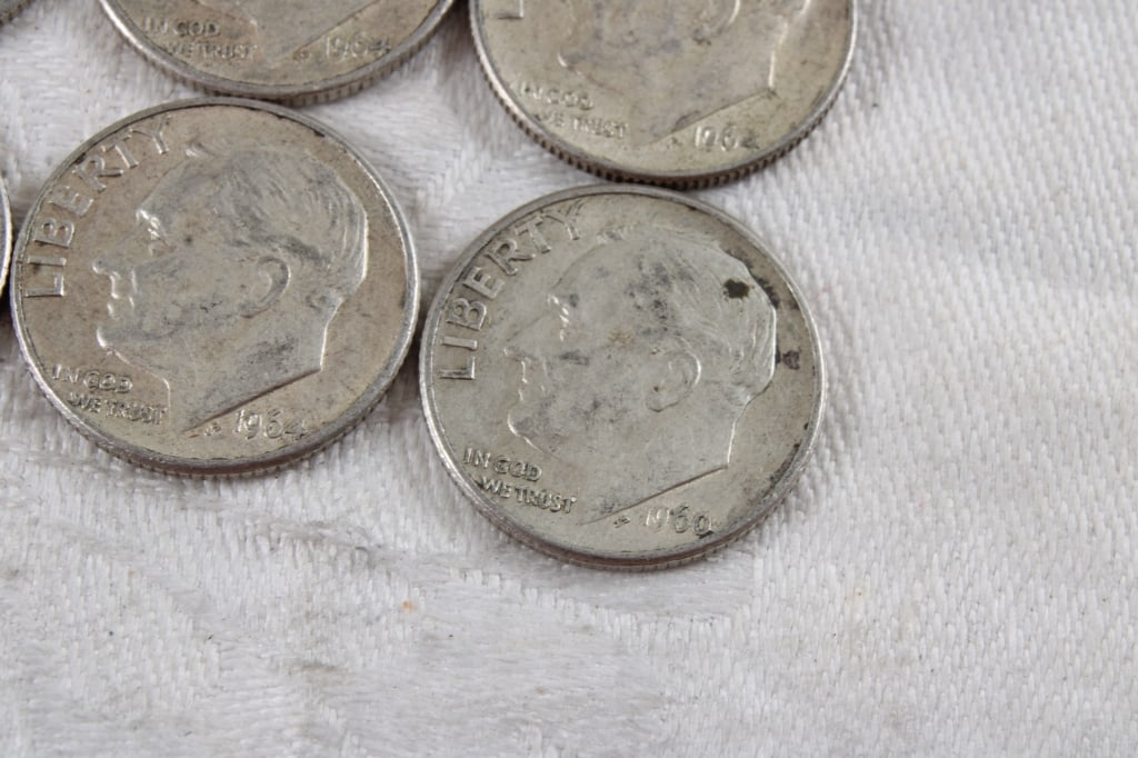 10 Roosevelt Silver Dimes - 7