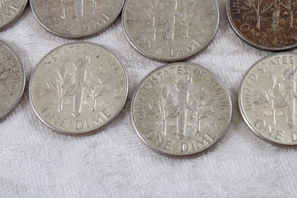10 Roosevelt Silver Dimes - 11
