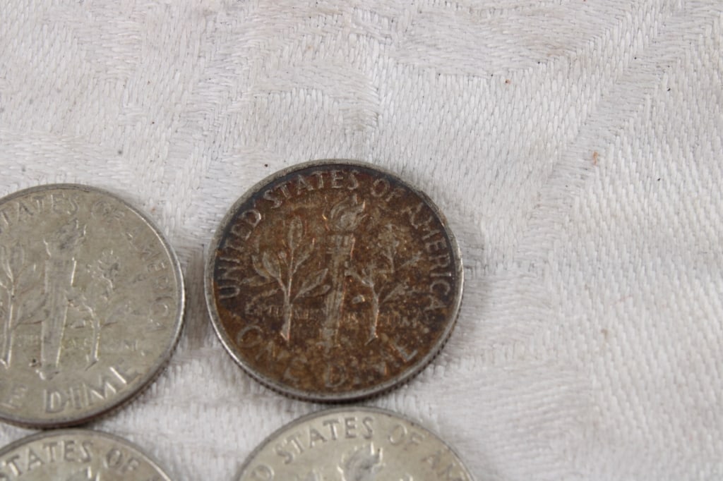 10 Roosevelt Silver Dimes - 12