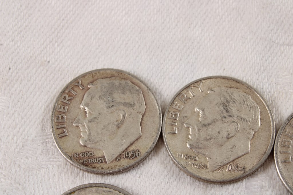 10 Roosevelt Silver Dimes - 2