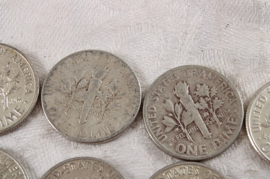 10 Roosevelt Silver Dimes - 11