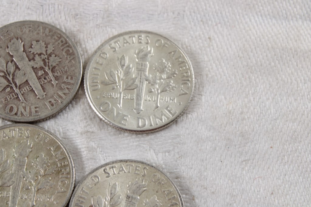 10 Roosevelt Silver Dimes - 12