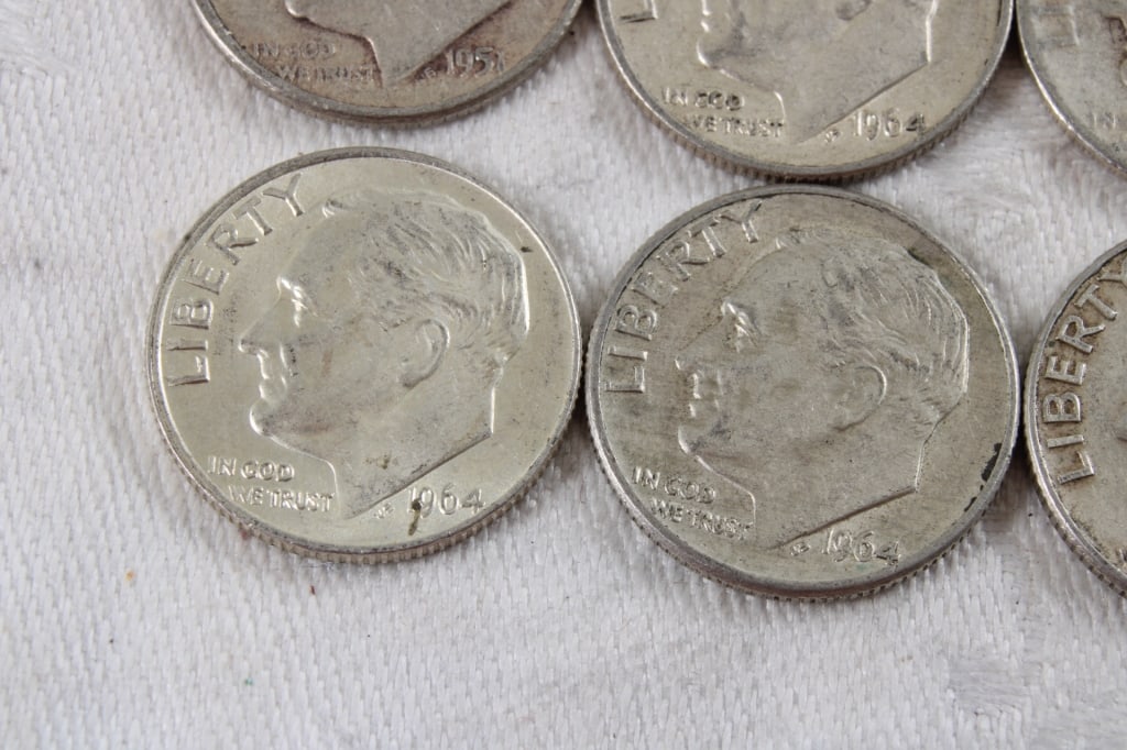 10 Roosevelt Silver Dimes - 3