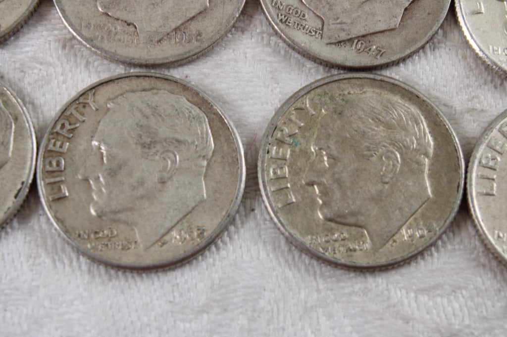 10 Roosevelt Silver Dimes - 4