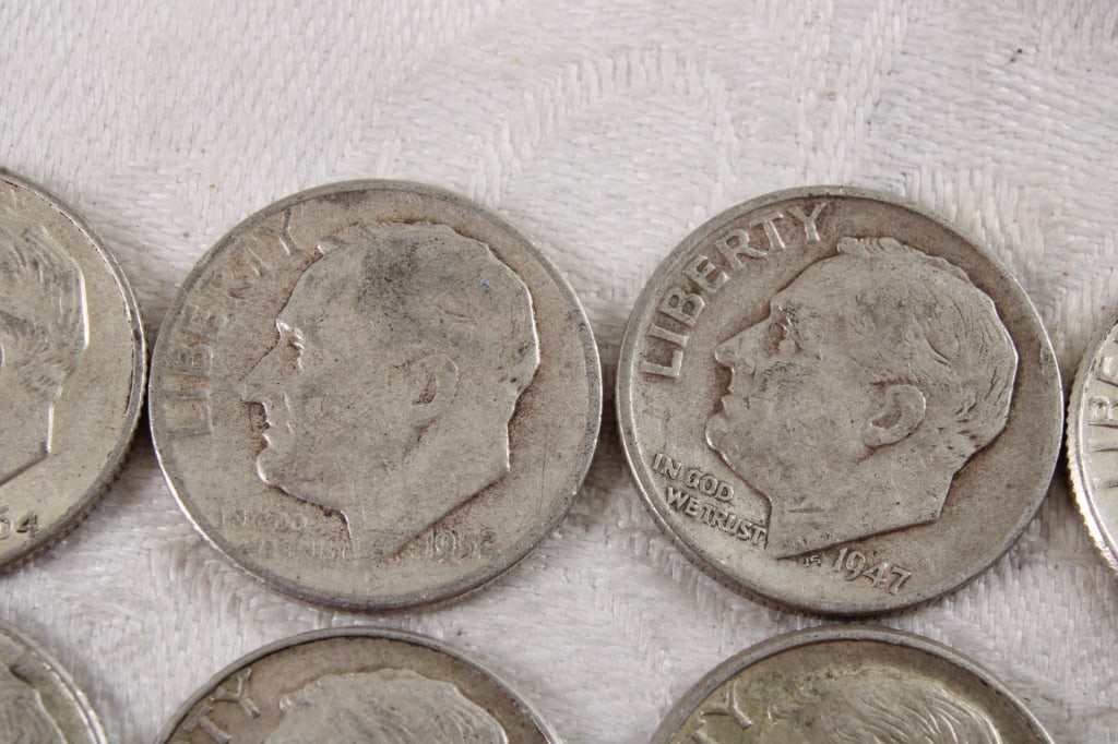 10 Roosevelt Silver Dimes - 5