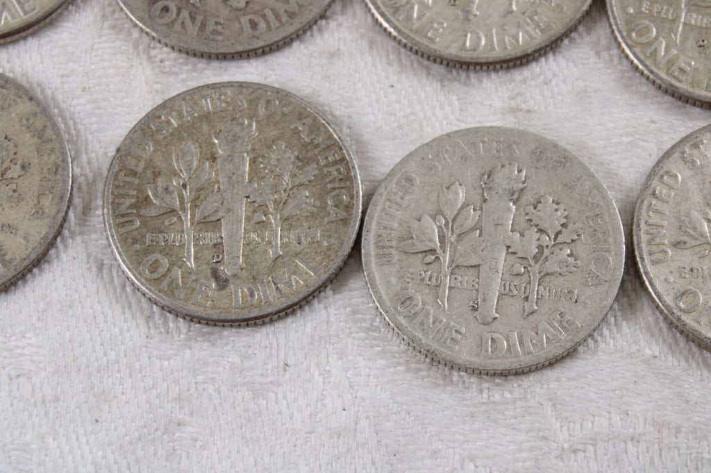 10 Roosevelt Silver Dimes - 11