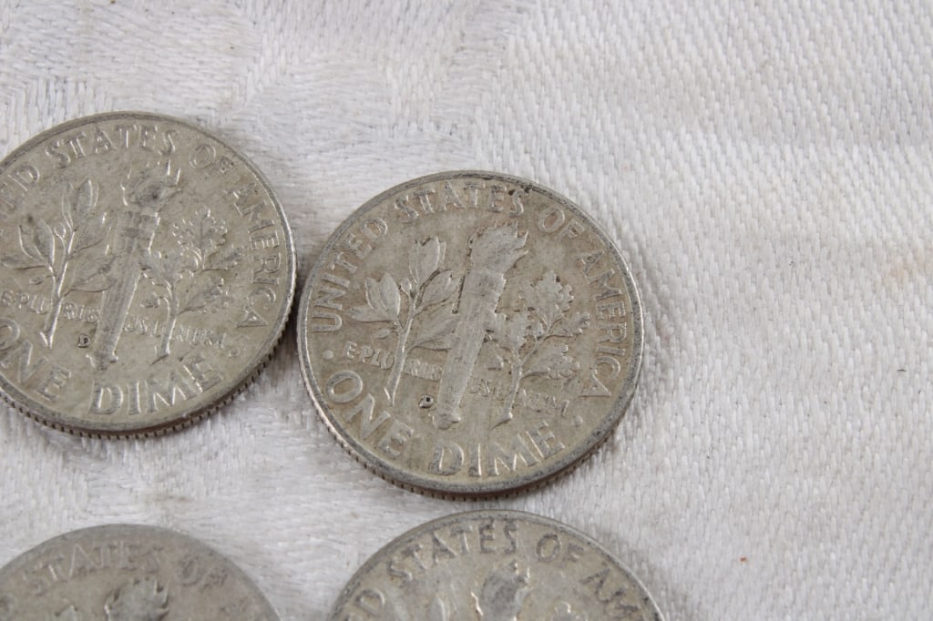 10 Roosevelt Silver Dimes - 12