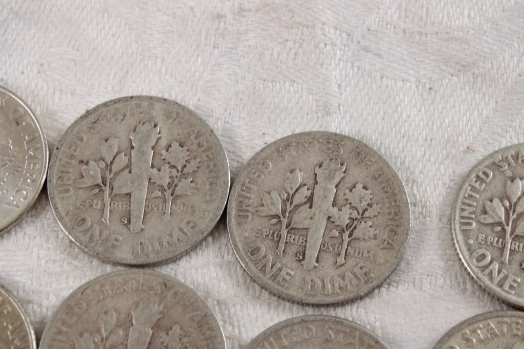 10 Roosevelt Silver Dimes - 10