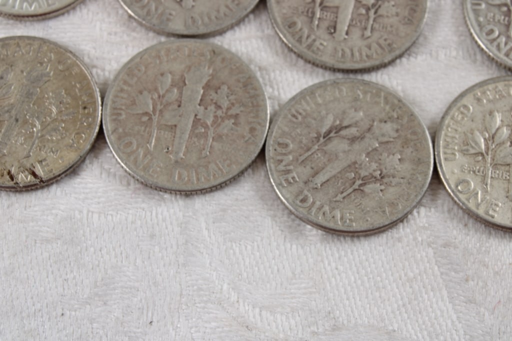 10 Roosevelt Silver Dimes - 11