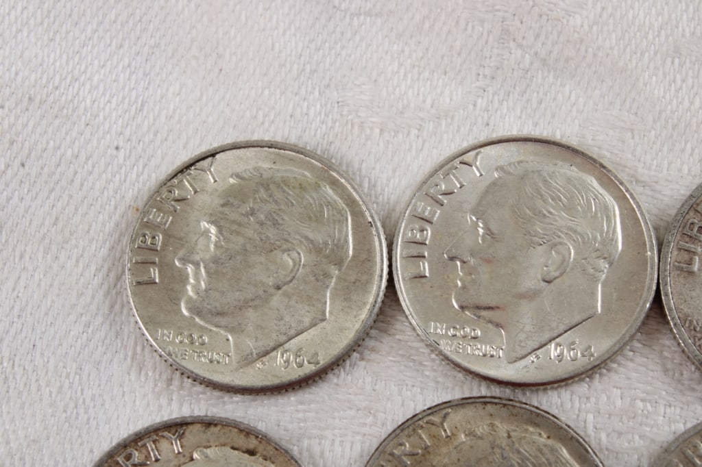 10 Roosevelt Silver Dimes - 2