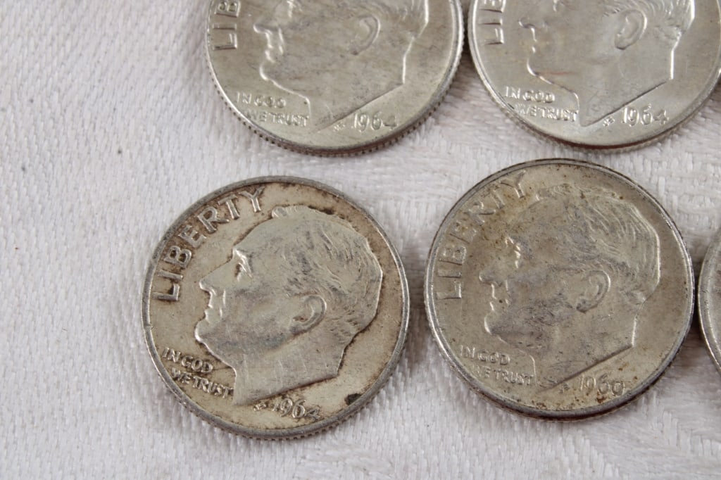 10 Roosevelt Silver Dimes - 3
