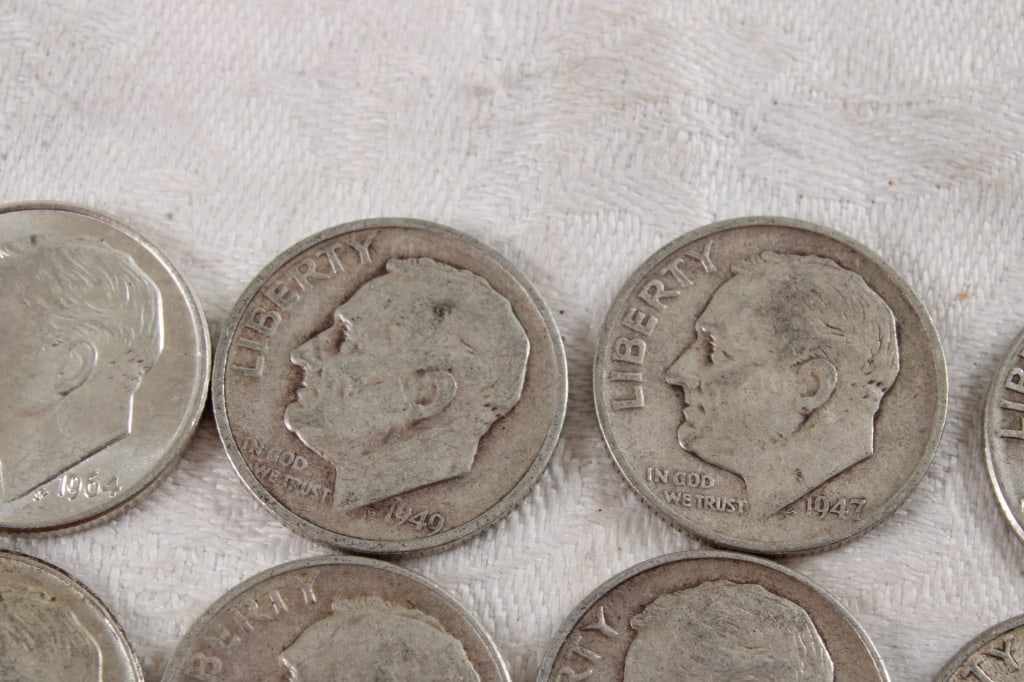 10 Roosevelt Silver Dimes - 4