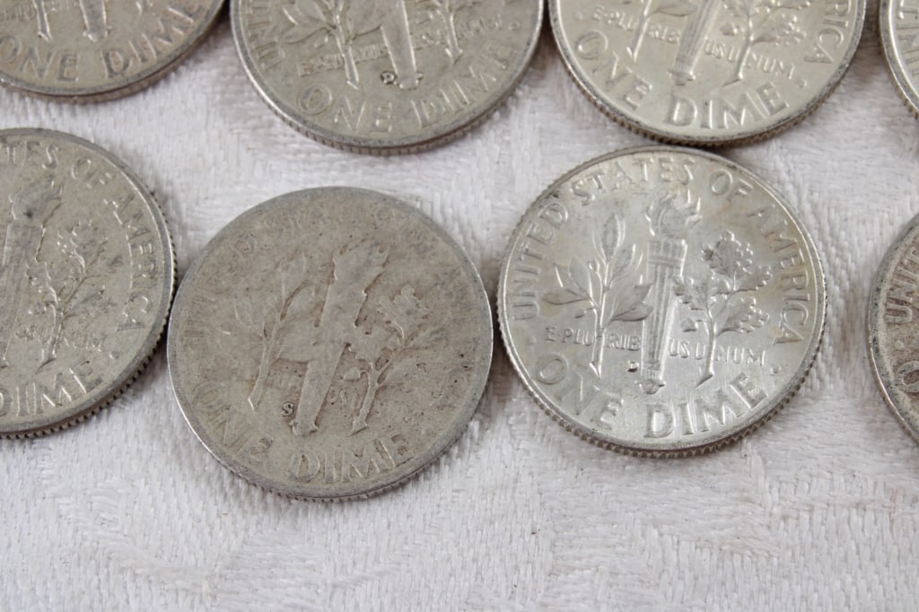 10 Roosevelt Silver Dimes - 11