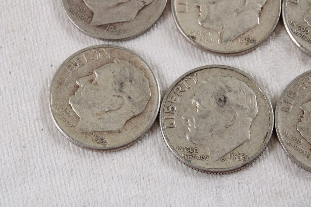10 Roosevelt Silver Dimes - 3