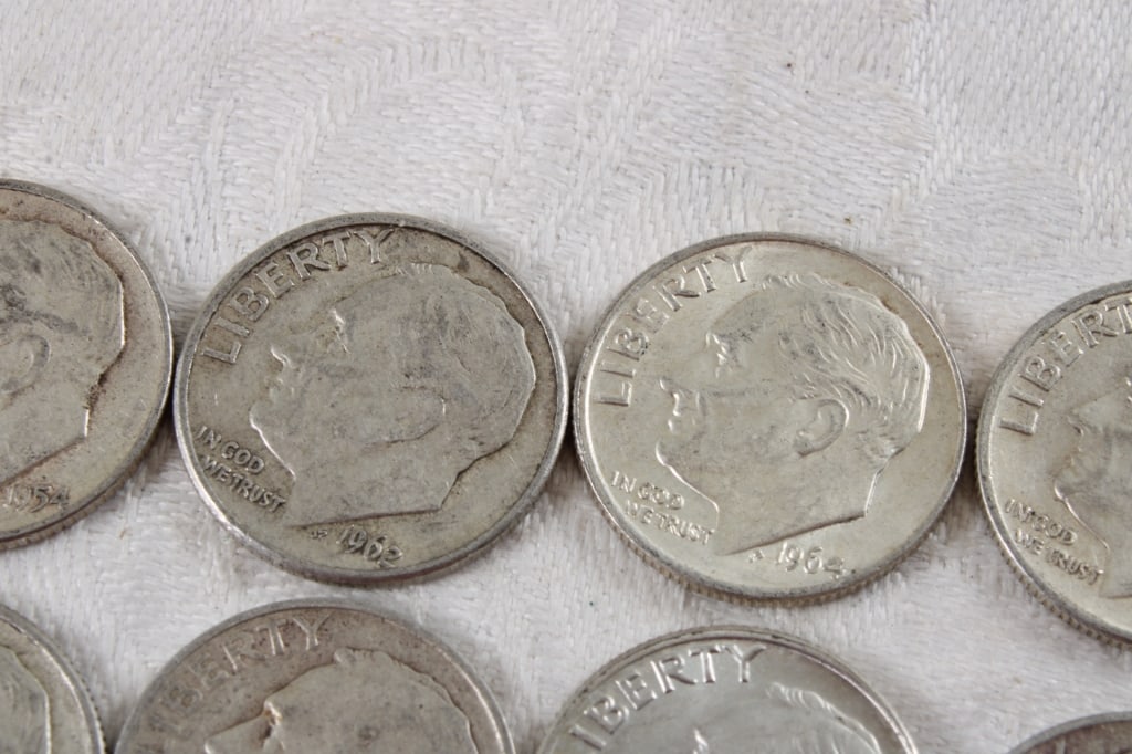 10 Roosevelt Silver Dimes - 4