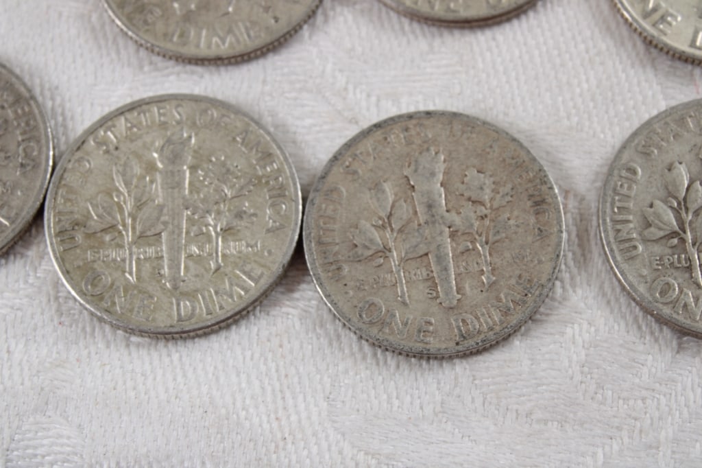10 Roosevelt Silver Dimes - 11