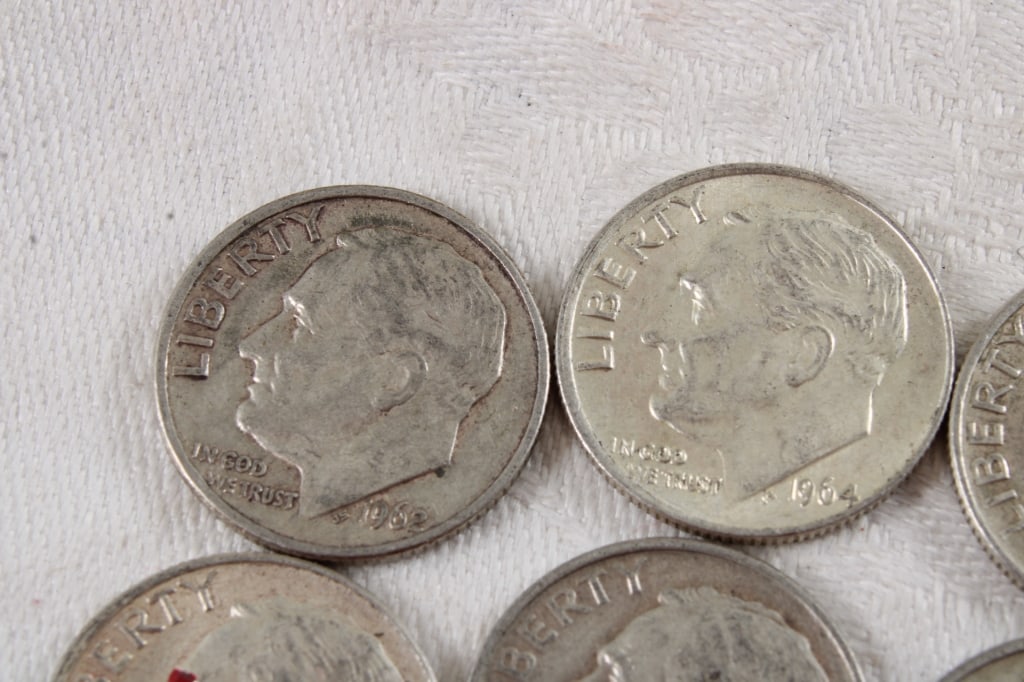 10 Roosevelt Silver Dimes - 2