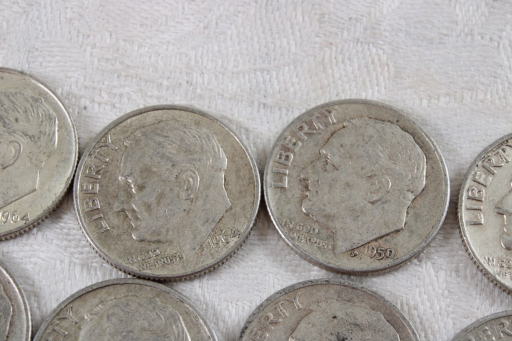 10 Roosevelt Silver Dimes - 5