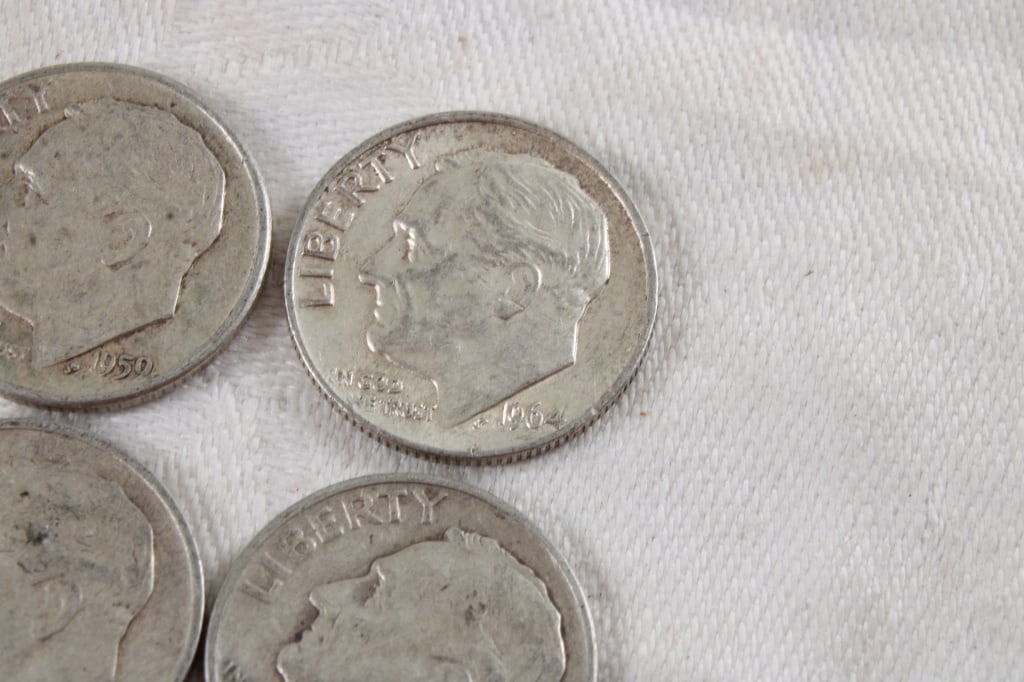 10 Roosevelt Silver Dimes - 6