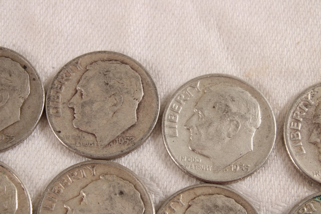 10 Roosevelt Silver Dimes - 5