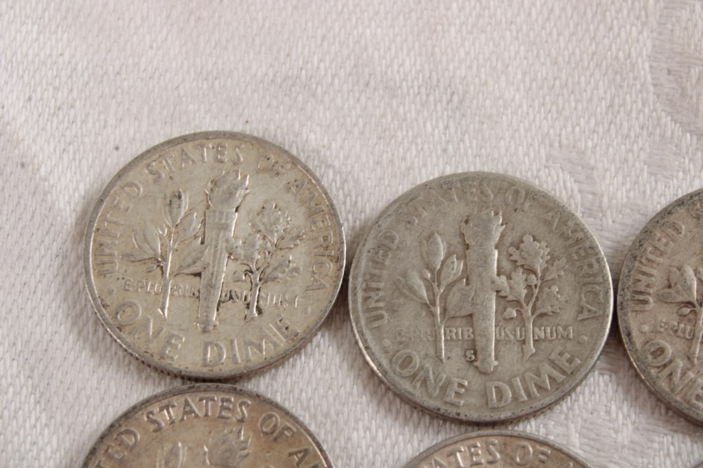 10 Roosevelt Silver Dimes - 7