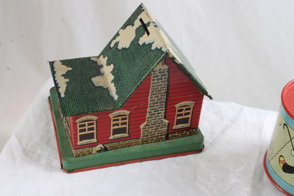 3 Tin Litho Mechanical Banks LBZ Germany, Ohio Art - 12