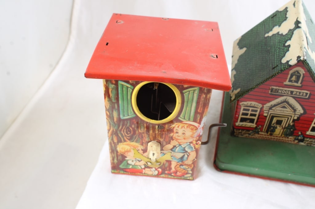 3 Tin Litho Mechanical Banks LBZ Germany, Ohio Art - 2